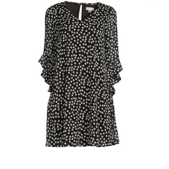Calvin Klein Polka Dot Shift Dress, Size 12 - Picture 2 of 7